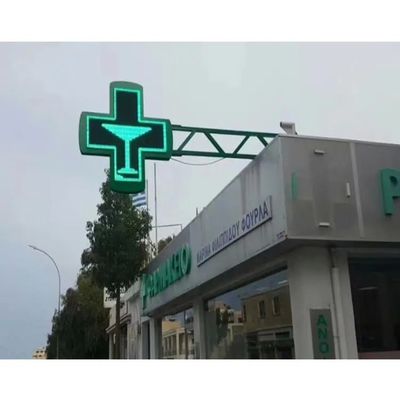 IP65 ngoài trời P10 Led Dược phẩm hiển thị chéo LED biển báo đầy đủ màu sắc